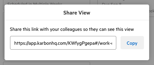 Share View in Kanban