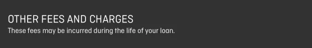 Qantas Home Loans Other Fees and Charges 