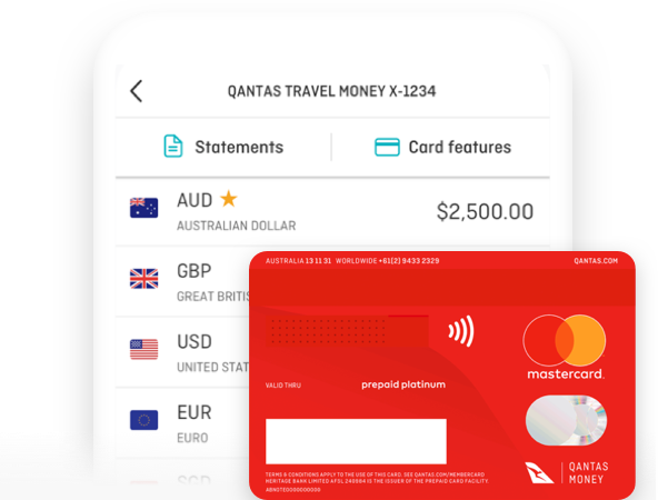 Use your Qantas Travel Money Card