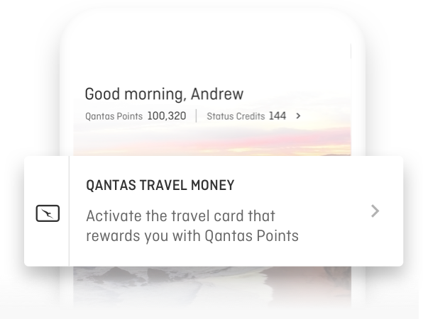 Activate your Qantas Travel Money Card