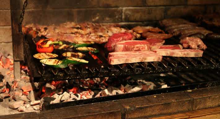 Delicious meat cuts on the grill at La Patagonia.
