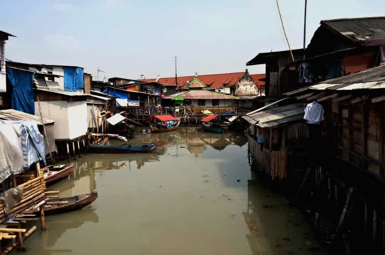 Image of the slums in Jakarta
