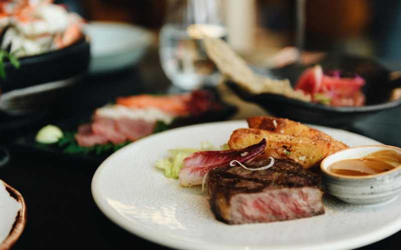 Premium Wagyu Steak from Australia served at Singapore’s SKAI Restaurant and Bar 