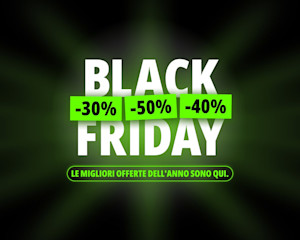 Le nostre offerte luminose aspettano solo il tuo colpo di genio! Fino al 2 dicembre, approfitta delle promozioni del Black Friday per dare vita ai tuoi progetti, senza tralasciare il risparmio!