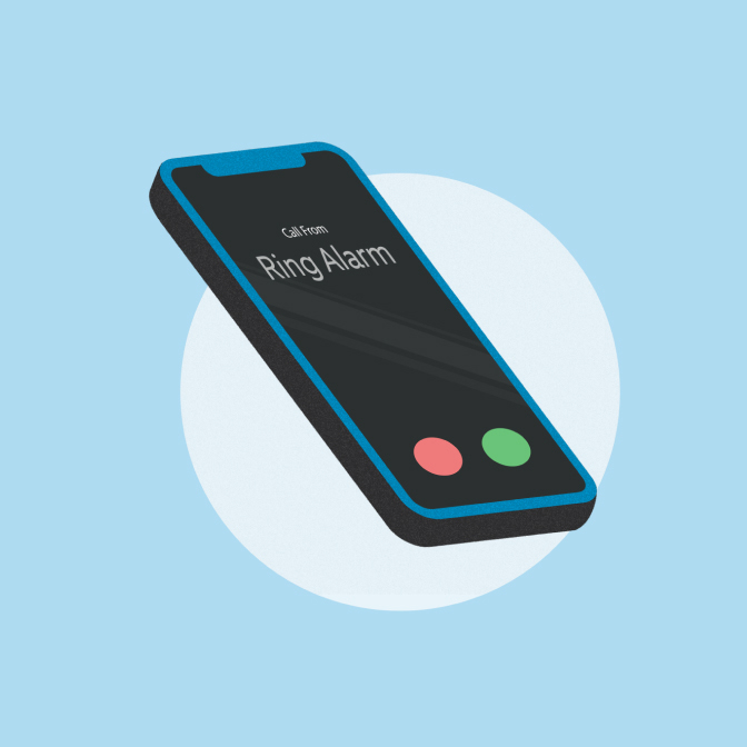 Illustration of an incoming phone call screen showing