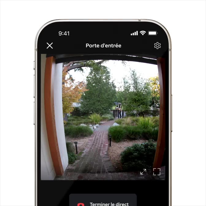 Vidéo montrant Ring Battery Doorbell filmant visiteurs et colis en HD avec vue complète et vision nocturne en couleur.