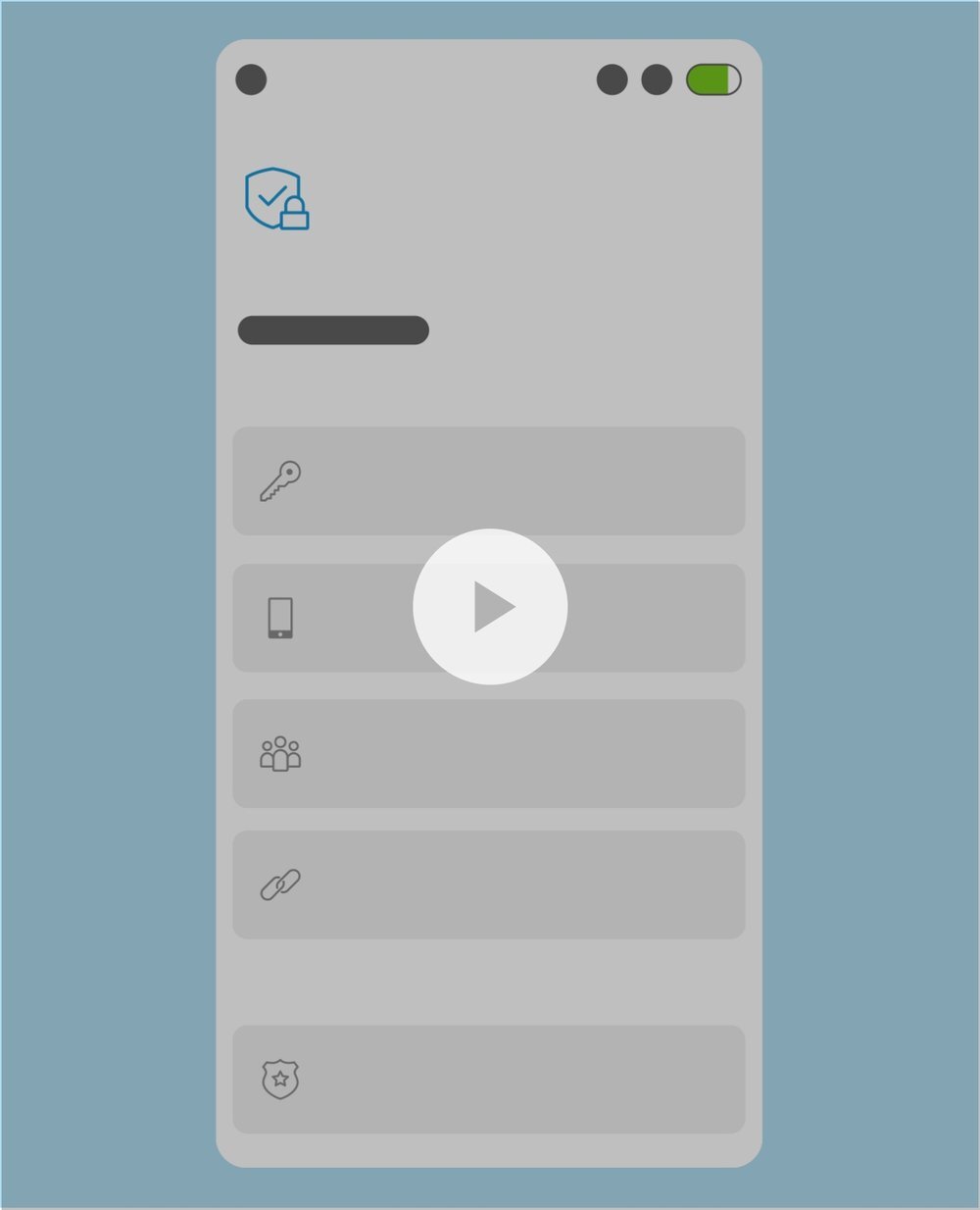 Animated walkthrough of video security features, showing encryption and secure access in Ring app interface.