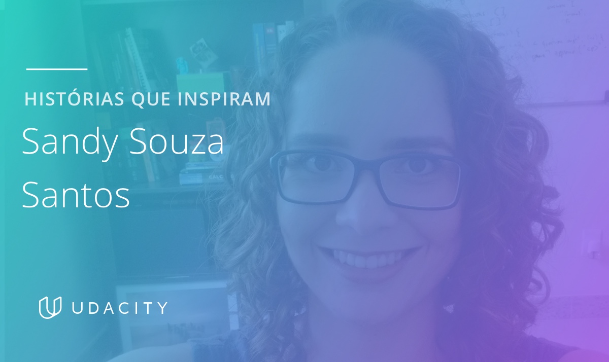 A desenvolvedora front-end Sandy Souza Santos