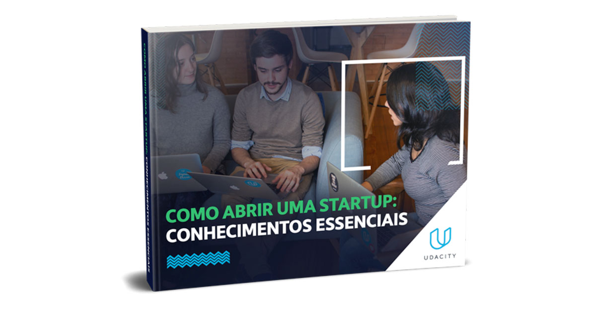 Capa do ebook Como abrir uma startup, da Udacity
