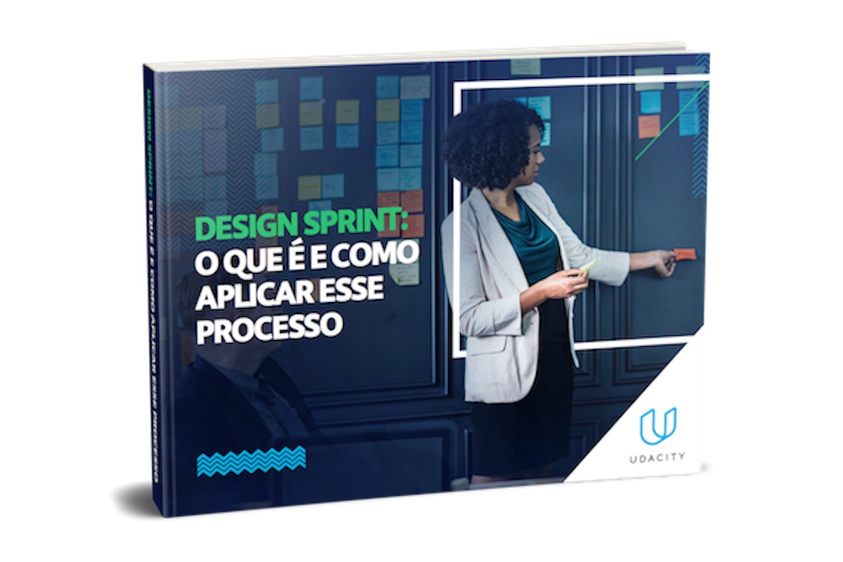 Capa do ebook gratuito Design Sprint: o que é e como aplicar esse processo