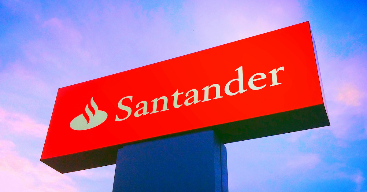 Fachada do banco Santander