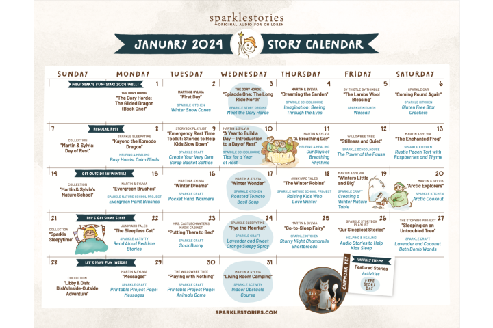 January 2024 Story Calendar Blog Image