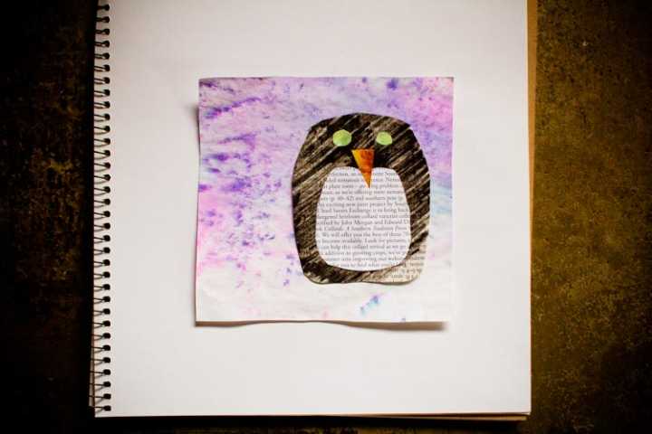 mixed media penguins 9 |www.sparklestories.com| the willowbee tree