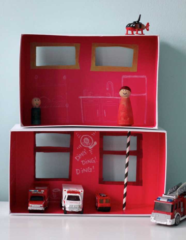 carboard-fire-station-doll-house-tutorial