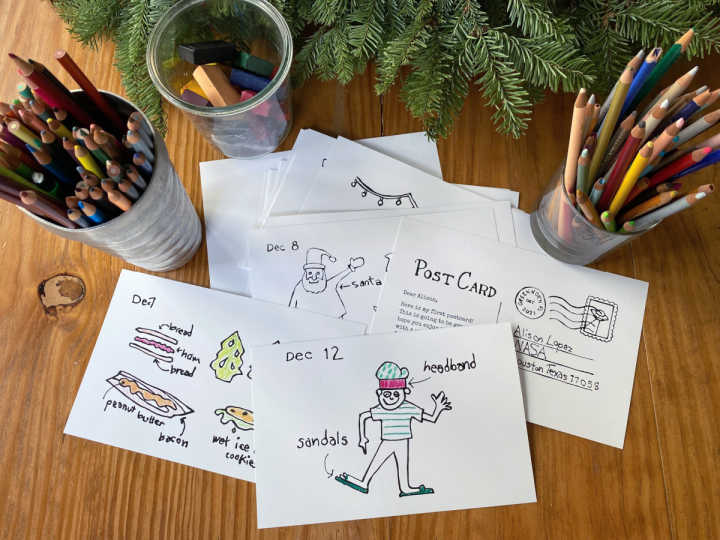 Printable Holiday Postcards: "It's a Martian Holiday!" Advent Activities