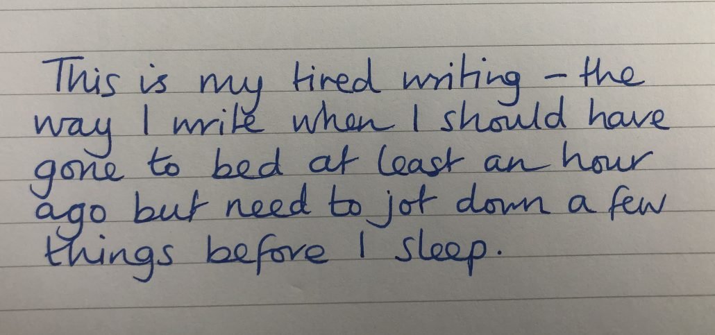 tired writing