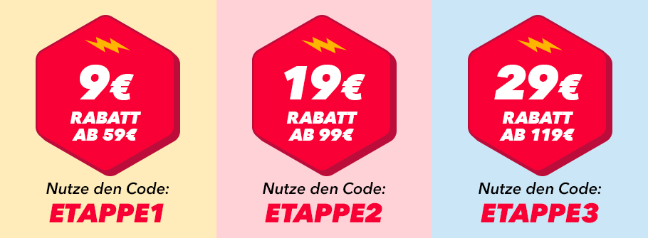 Etappen-Rabatte