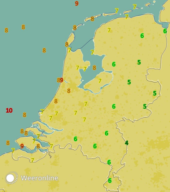 Storm langs de kust