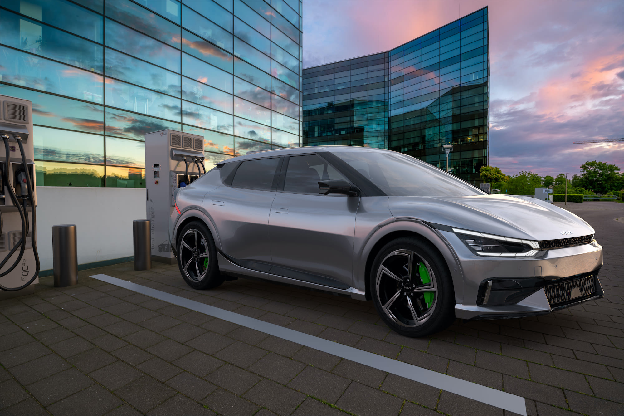 Kia EV6 aan snellader