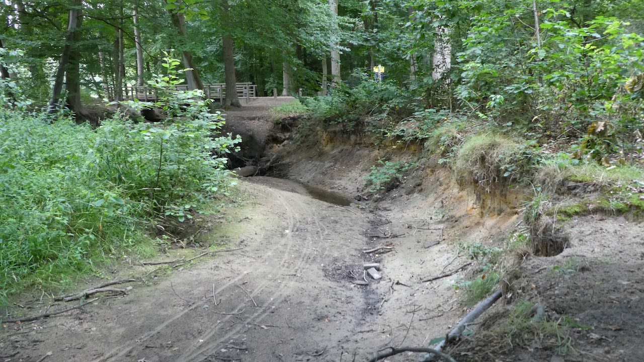 In de Achterhoek zijn sloten en kleine watergangen al drooggevallen door het oplopende neerslagtekort. Foto: Willy Bonnink-Naves