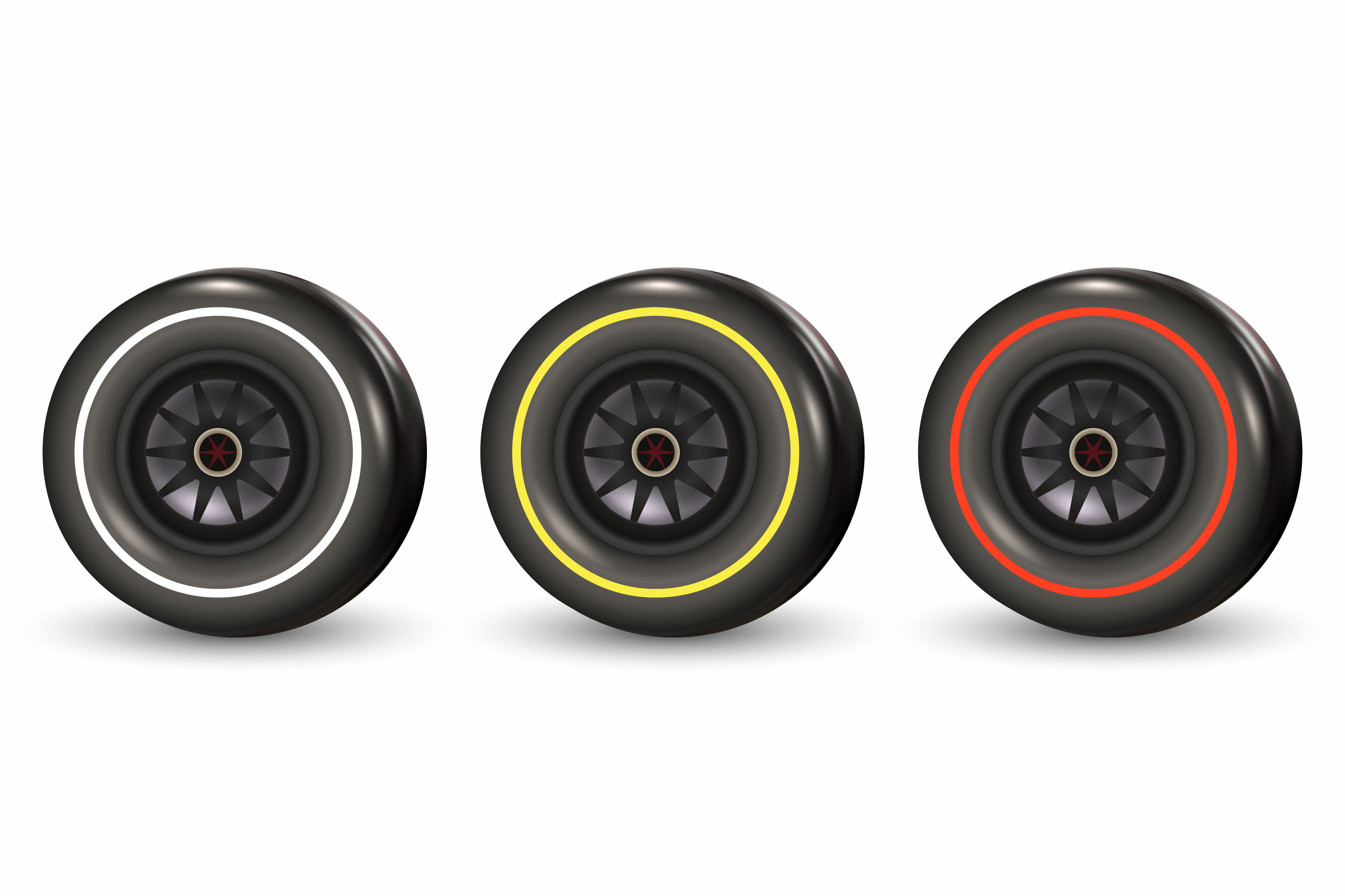 De banden in de Formule 1