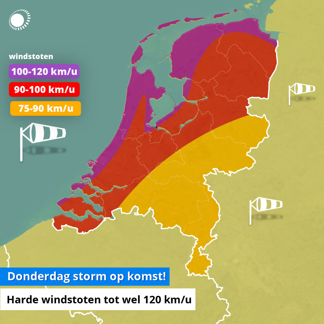 Storm Dudley verwachting