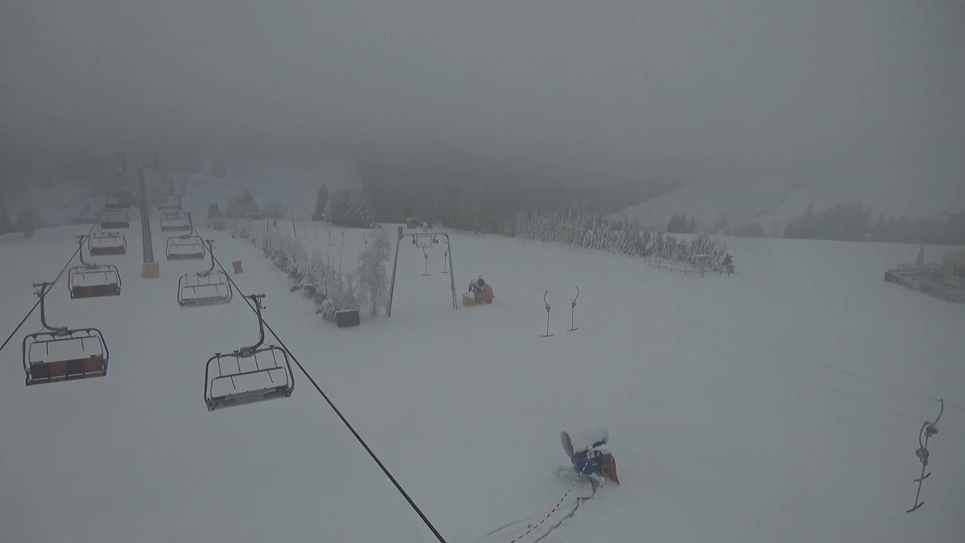 Grijs winterweer in Winterberg op dinsdagochtend. Beeld: Feratel