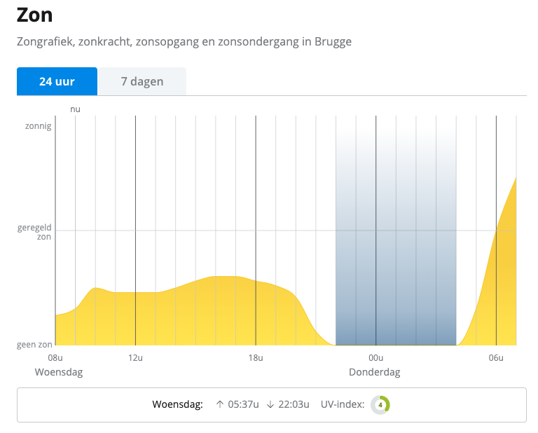Zongrafiek Brugge