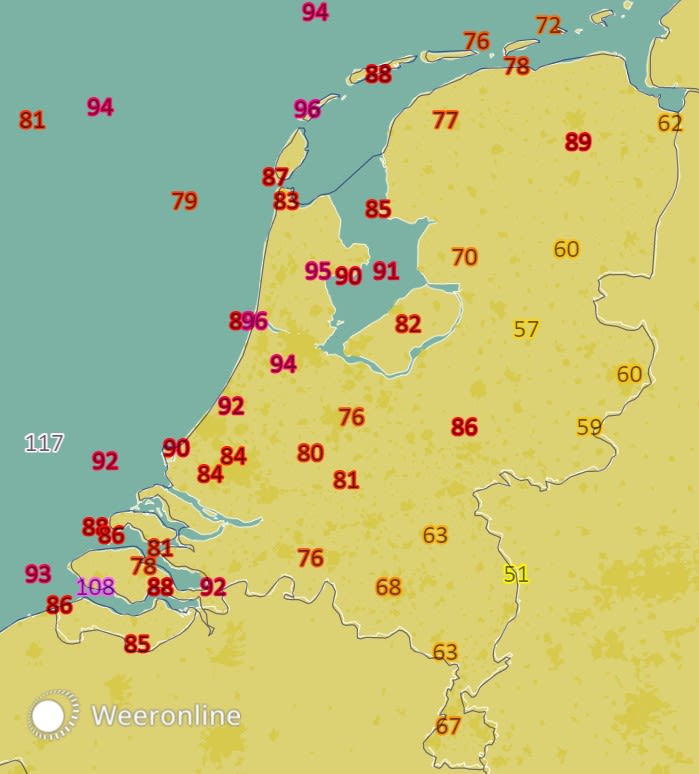 Vlissingen 108 km/uur