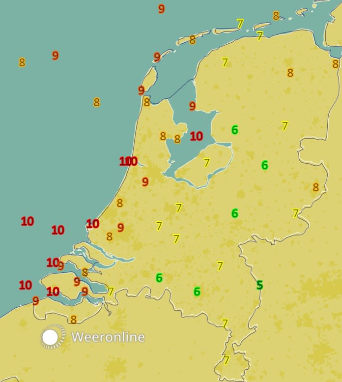 Windkracht 10 aan de kust