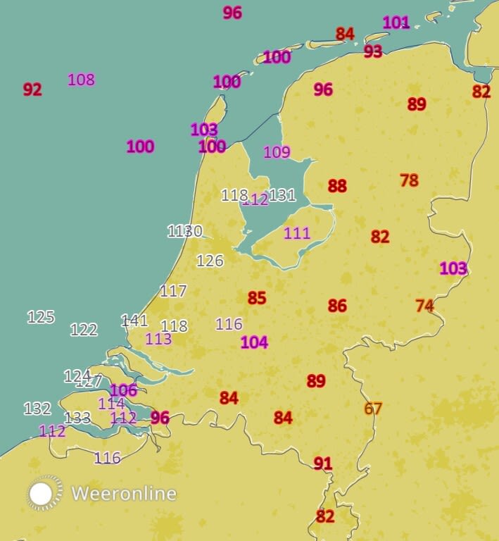 Windstoot van 140 km uur