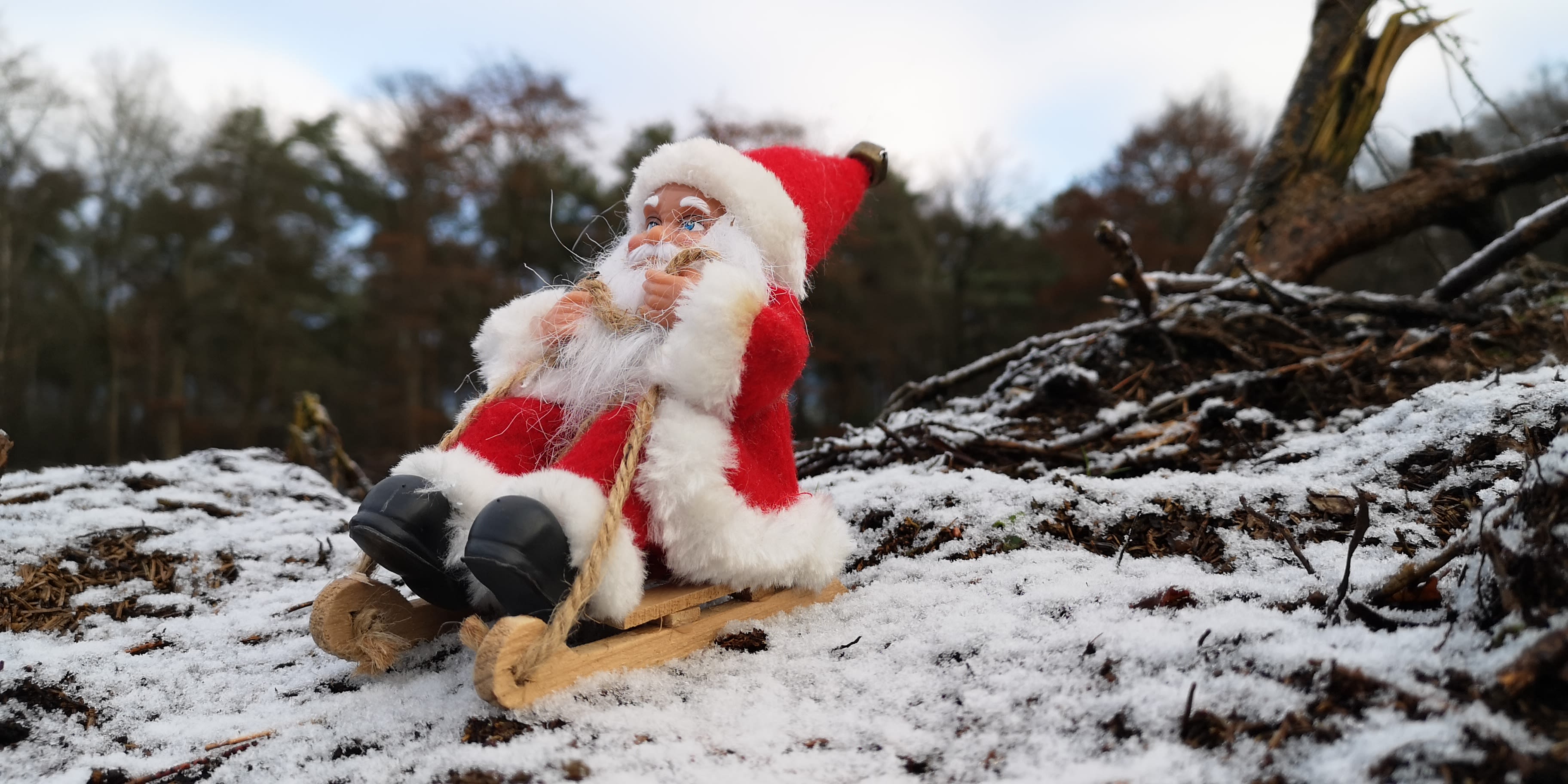 Lokaal wat sneeuw op eerste kerstdag. Foto: Rob Beckers.