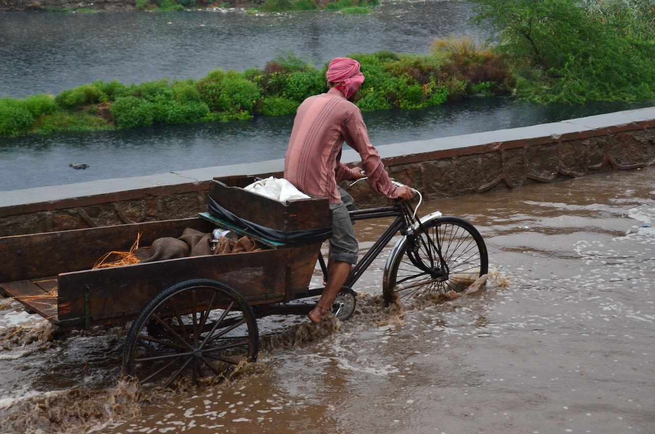 Overvloedige regen in India. Foto: Adobe Stock / koujim30