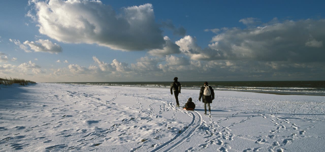 Wadden veel sneeuw door sneeuwbuien