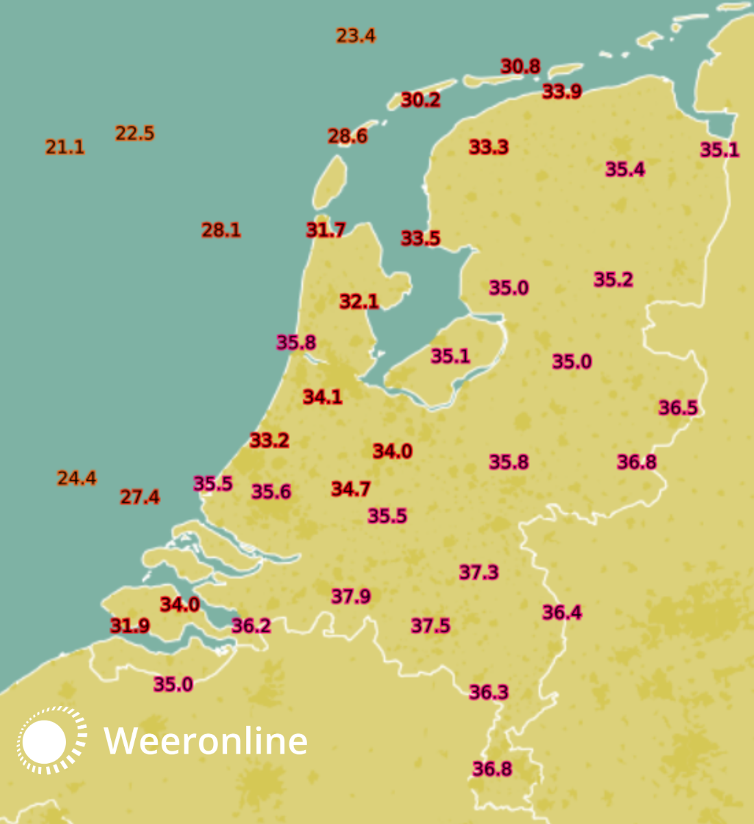 Maximumtemperatuur-24-juli-14-uur