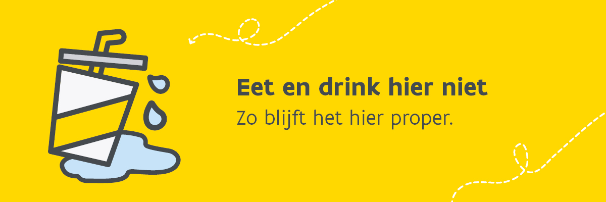 Eet en drink niet op bus en tram - hoffelijkheid