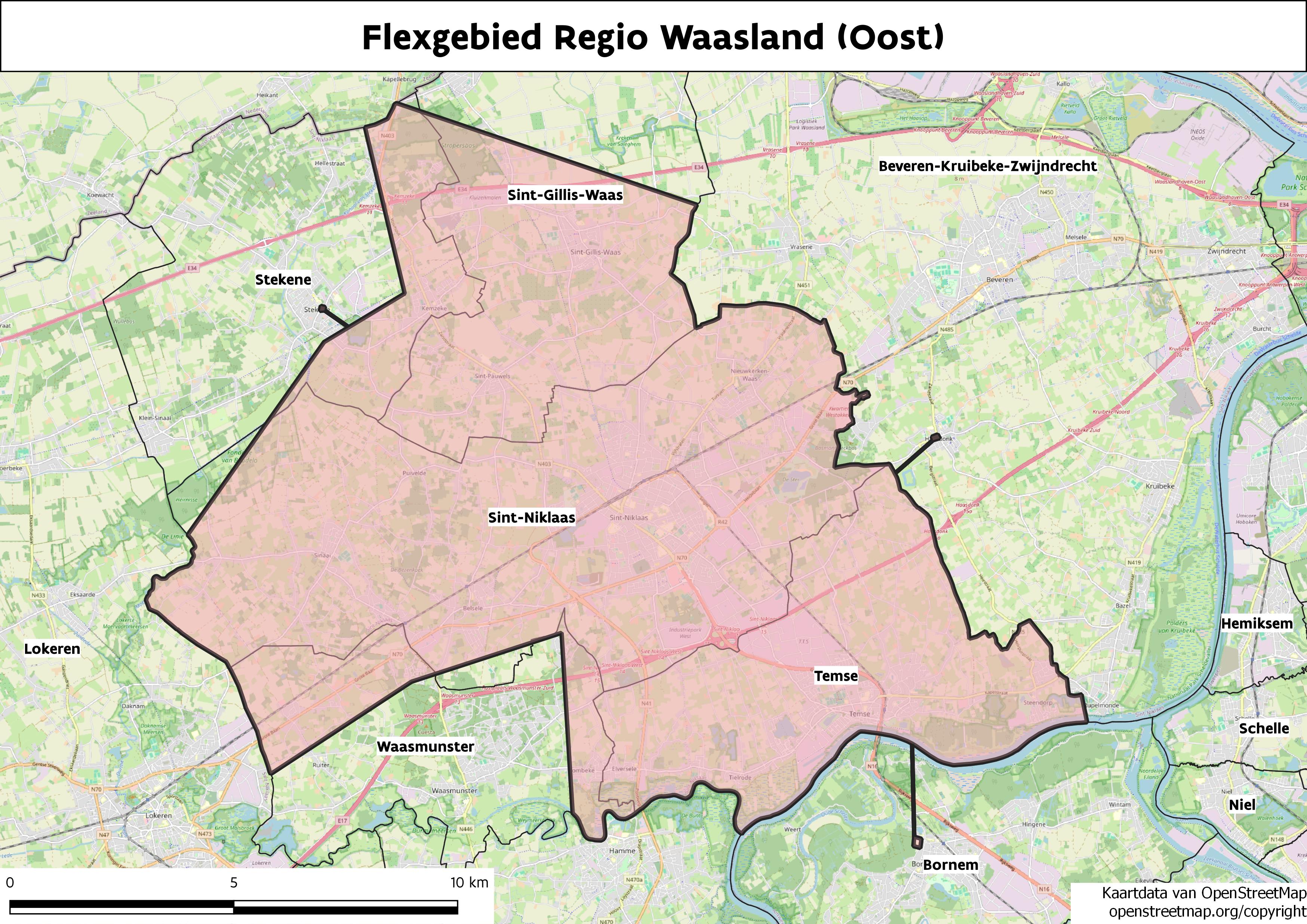 Flexgebied regio Waasland (Oost)