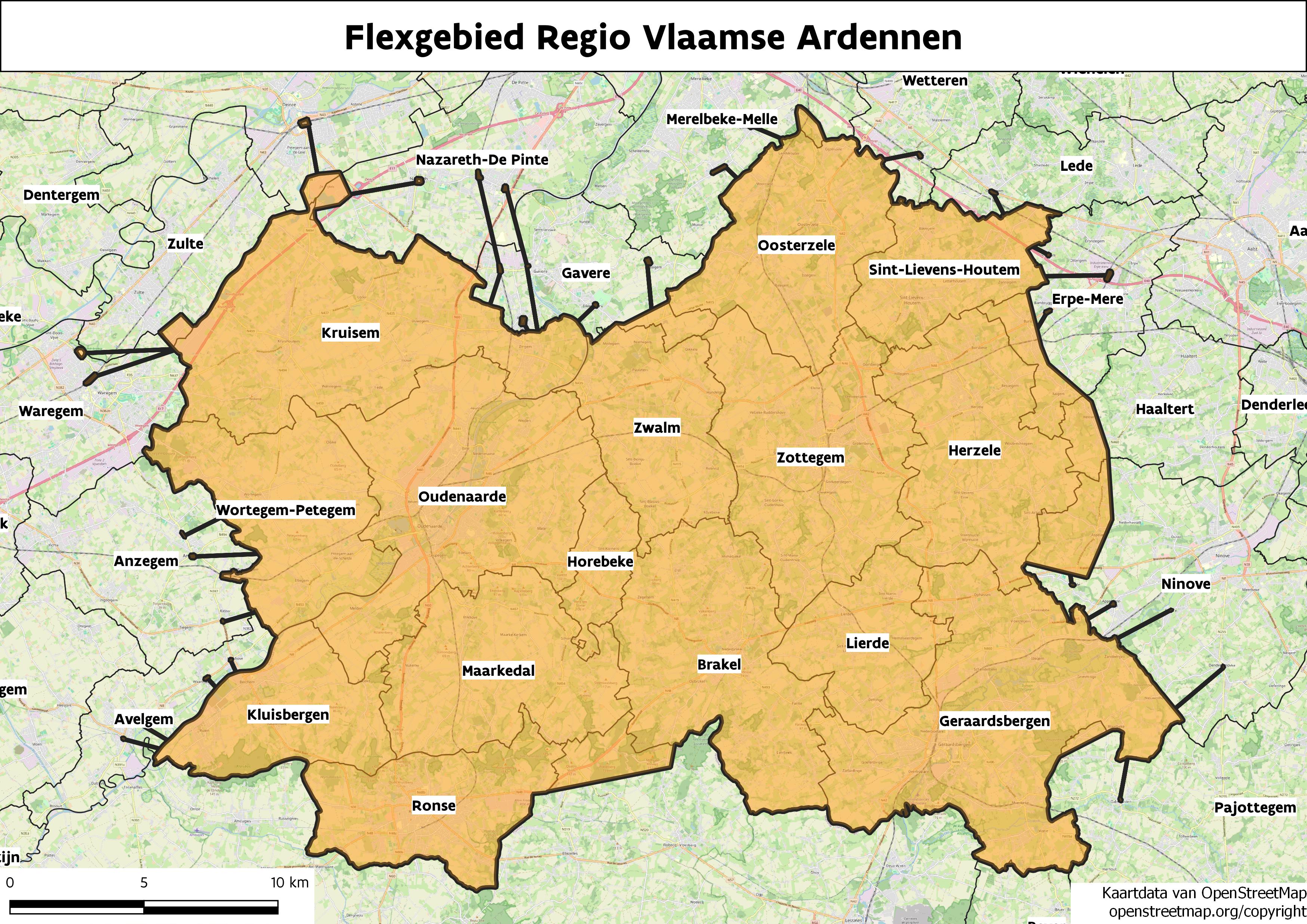 Flexgebied regio Vlaamse Ardennen