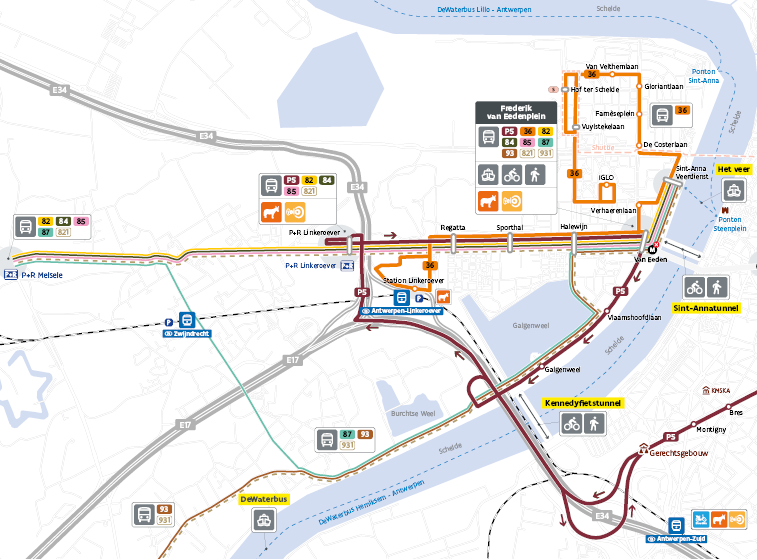 Buslijnen Linkeroever - OG