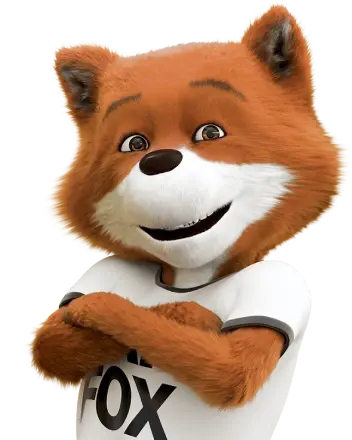 Lächelndes CAR FOX mit verschränkten Armen.