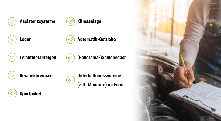 Merkmale, die den Wert von Fahrzeugen positiv beeinflussen Merkmale, die den Wert von Fahrzeugen positiv beeinflussen