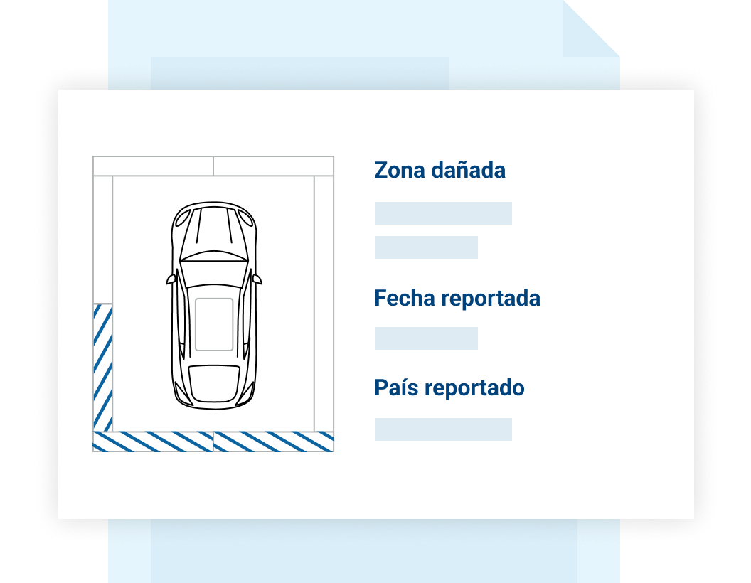 Esquema de daños CARFAX: se destacan el lado izquierdo y la parte trasera del vehículo. Esquema de daños CARFAX: se destacan el lado izquierdo y la parte trasera del vehículo.