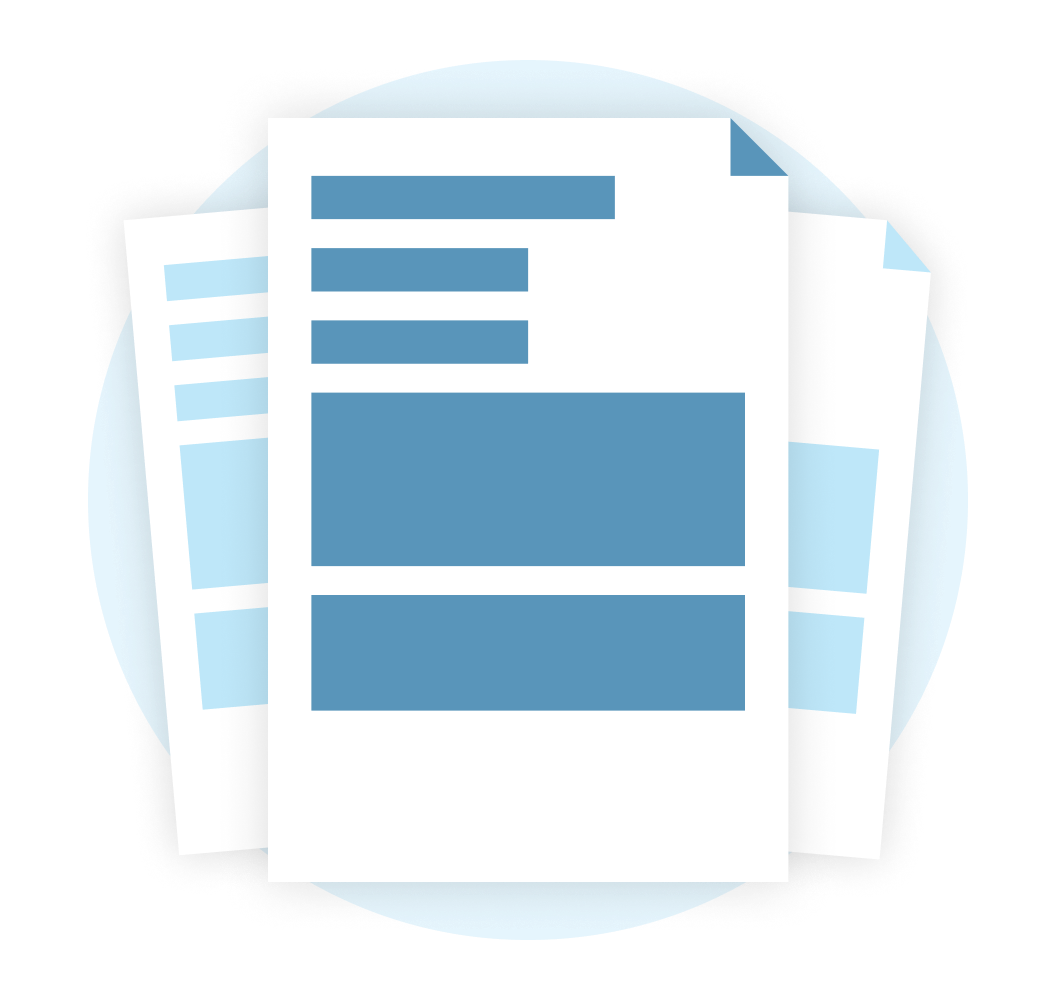 Three CARFAX reports depicted as simplified documents. Three CARFAX reports depicted as simplified documents.