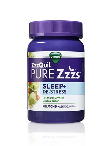 ZzzQuil PURE Zzzs Sleep+ Destress Gummies