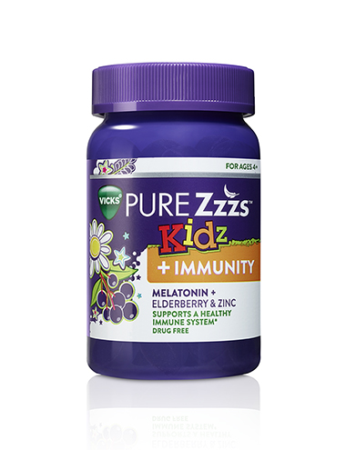 Vicks PURE Zzzs Kidz +Immunity Gummies
