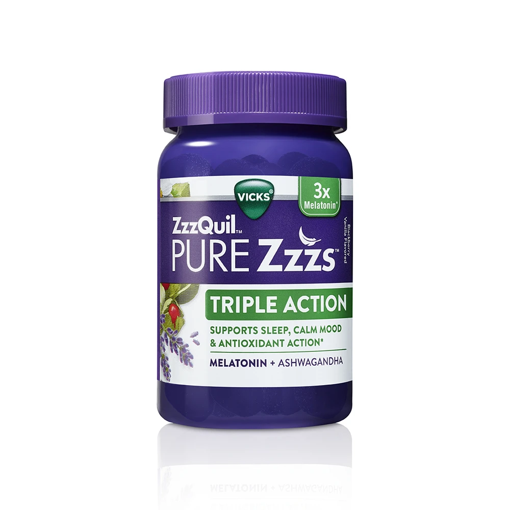 ZzzQuil PURE Zzzs Triple Action Melatonin Gummies
