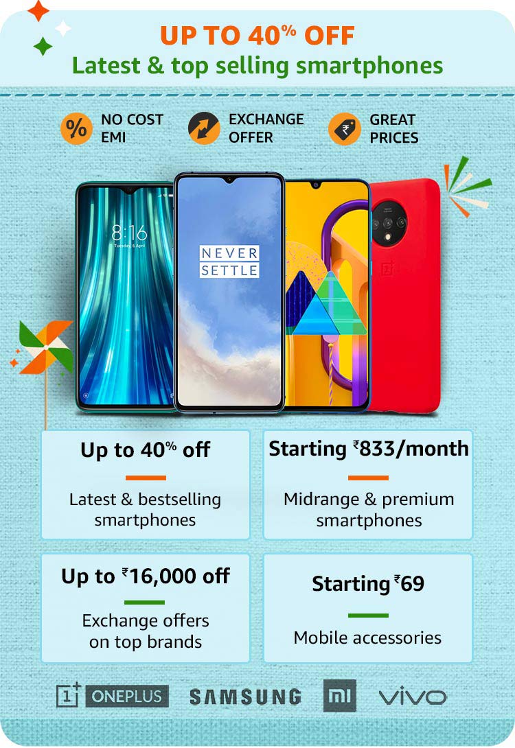 Amazon Great Indian Festival Sale 2020 Offers on Mobiles and SmartPhones