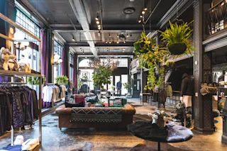 An interior photo of Greyson Clothiers at 1500 Woodward.