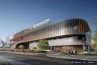 A rendering of the Cleveland Clinic Global Peak Performance Center.