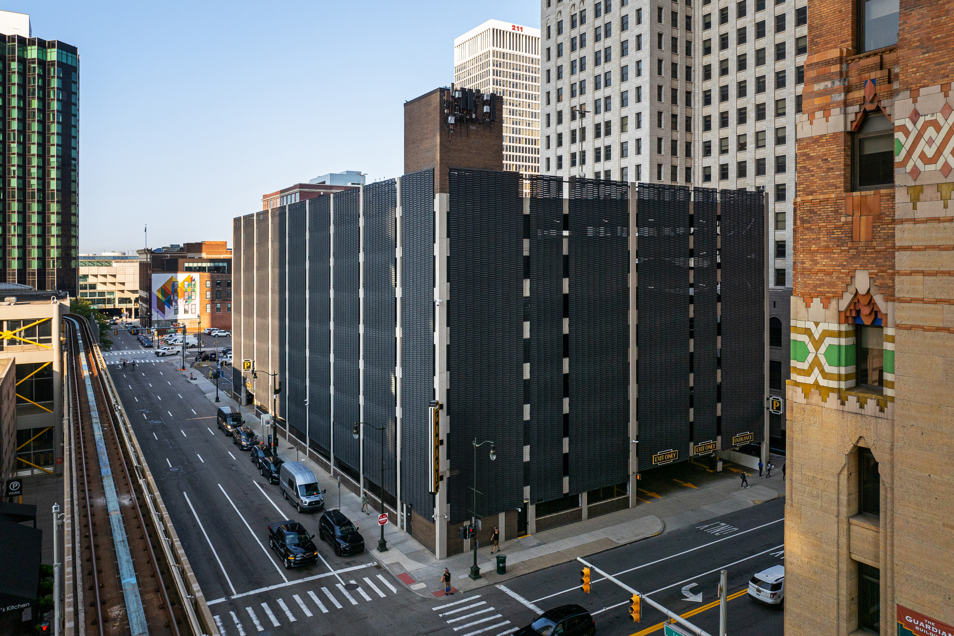 An exterior photograph of Buhl Garage.